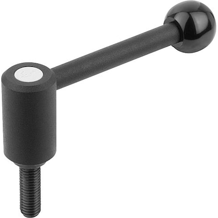 KIPP Adjustable Tension Levers, with external thread, metric, 0° K0108.2122X20